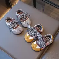 韩版儿童复古德训鞋秋季新男女童休闲运动鞋磨砂阿甘鞋