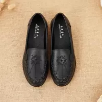 热卖休闲女鞋舒适轻便圆头牛皮工作鞋