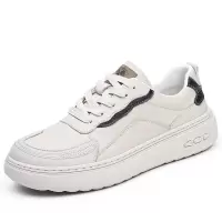 7750新款夏季板鞋男潮流百搭复古英伦厚底耐磨男士运动休闲小白鞋