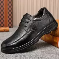 头层牛皮男鞋秋季新款商务皮鞋子真皮软底舒适系带爸爸鞋男士单鞋