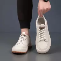 头层牛皮秋季新款男式休闲鞋室外男款百搭男鞋真皮透气芒果鞋鞋子