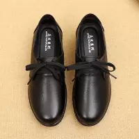 新款牛皮妈妈鞋品牌女单鞋软底防滑中老年妈妈皮鞋