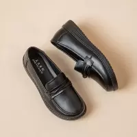 热卖新款乐福鞋四季百搭款妈妈鞋舒适耐磨圆通女式单鞋