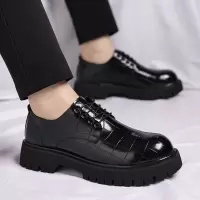 男士皮鞋男款厚底增高英伦结婚新郎西装鞋春秋皮鞋时尚大码休闲鞋