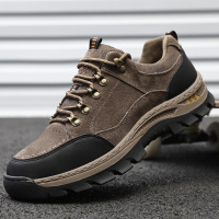 真皮男鞋秋季新款皮鞋子户外徒步登山鞋防滑休闲舒适运动鞋男