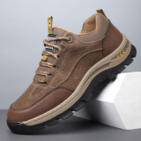 真皮登山鞋男防水防滑耐磨春夏户外轻量化运动透气专业爬山徒步鞋