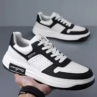 真皮时尚休闲鞋潮鞋男新款头层牛皮小白鞋男鞋单鞋百搭透气板鞋