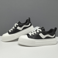 男式头层牛皮厚底饼干鞋男款潮鞋真皮百搭欧洲站高端男士休闲鞋男