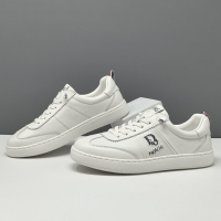 真皮板鞋男款潮流百搭鞋子欧洲站头层牛皮小白鞋轻奢一脚蹬懒人鞋