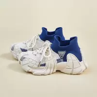 ins韩版情侣款飞织鞋秋季新款鞋跑步休闲增高