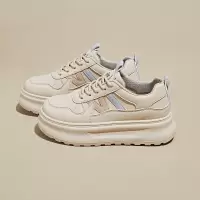 秋季新款小白鞋ins韩版女学生板鞋运动厚底增高休闲鞋