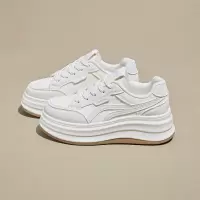 秋季新款小白鞋ins韩版女学生板鞋运动跑步厚底增高休闲