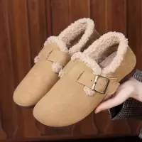 真皮复古鞋女秋季新款软底女鞋休闲加绒平底鞋运动气质棉鞋女