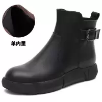 马丁靴女英伦风复古时尚短靴25新款真皮厚底舒适软底侧拉链机车靴
