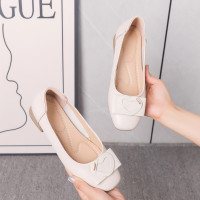 真皮浅口单鞋女春秋温柔风法式玛丽珍鞋乐福鞋31小码四季单鞋