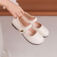 韩版复古平底圆头鞋女春秋新款舒适魔术贴单鞋百搭四季休闲鞋