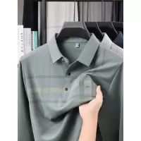 男装长袖T恤新款翻领polo衫衬衫领中老年男装休闲衣服男