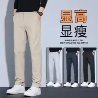 春秋季商务西裤男正装休闲年新款直筒修身显瘦长裤子男款