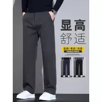 男士休闲裤新款春秋季弹力宽松直筒长裤秋季高端商务裤子男款