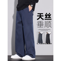 男士休闲裤秋季新款宽松直筒美式潮牌商务西裤春秋运动长裤子