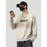 男士卫衣潮牌高级感宽松圆领长袖春秋新款重磅美式印花上衣服