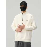 秋季半高领拉链男士卫衣春秋季潮流百搭长袖新款美式潮牌百搭上衣