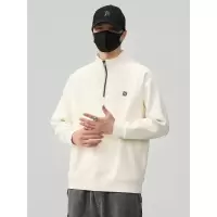 秋季半高领拉链男士卫衣春秋季潮流百搭长袖新款美式潮牌百搭上衣