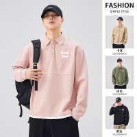 |年春款男士重磅翻领长袖POLO衫卫衣多色可选时尚百搭