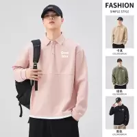 |年春款男士重磅翻领长袖POLO衫卫衣多色可选时尚百搭