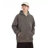 |新款满印扎染刺绣开衫上衣连帽卫衣大口袋宽松休闲百搭潮