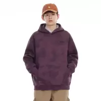 |早秋季新款卫衣连帽设计感套头扎染男士休闲宽松字母刺绣