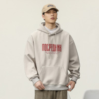 | 早秋季新款百搭时尚连帽套头卫衣男士宽松休闲外套男美式