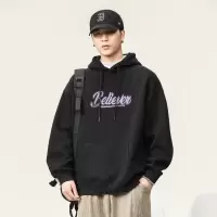 |早秋季新款百搭连帽套头卫衣男士宽松休闲外套男美式潮流