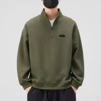 |男士翻领长袖POLO衫卫衣设计感车标字母款韩版套头舒适感