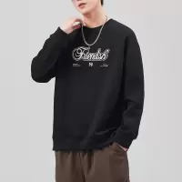 |秋季新款美式休闲男士卫衣印花宽松休闲简约潮流卫衣男