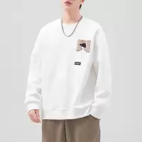 |秋季新款美式潮牌男士卫衣宽松简约潮流休闲运动卫衣男