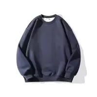 |秋季新款重磅圆领纯色男士卫衣日系休闲简约宽松卫衣男