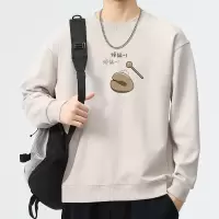 |秋季新款韩版潮流男士卫衣休闲运动宽松印花套头卫衣男