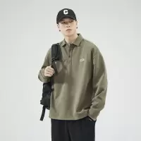 |秋季新款韩版潮流男士卫衣休闲运动宽松纽扣套头卫衣男