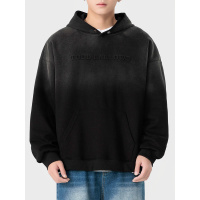 |连帽卫衣男士早秋新款字母钢印帽衫青少年潮牌宽松渐百搭