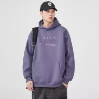 |连帽卫衣男春秋季套头字母印花日系复古宽松百搭休闲外套