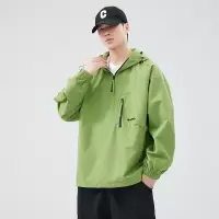 |夹克男春秋款男士宽松防风连帽日系登山服潮流百搭外套男