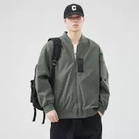 |年新款春装工装夹克男美式宽松上衣男士潮牌休闲痞帅