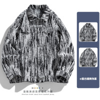 |秋季新款韩版潮流男士夹克休闲宽松百搭翻领开衫夹克男
