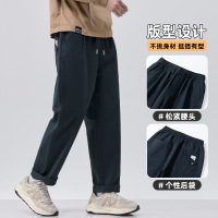 |加绒工装裤男士秋冬新款棉微锥显瘦百搭直筒休闲工装裤男