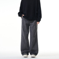 |新款夏季灰色洗褪男女宽松美式高街cleanfit多口袋工装裤