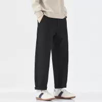 |新款秋季轻商务休闲裤子男秋款韩版潮流宽松小直筒长裤款