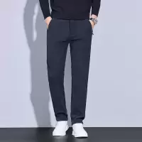 |早秋冬男士灯芯绒休闲裤轻奢商务纯色潮流时尚小西裤直筒