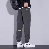 |秋季新款加厚潮流男士休闲裤潮牌运动宽松束脚休闲裤男