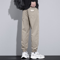 |秋季新款加厚男士休闲裤潮牌保暖卫裤宽松束脚休闲裤男